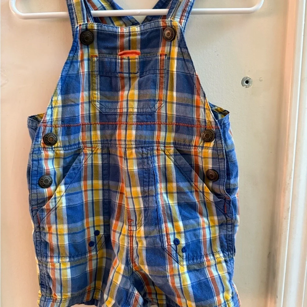Baby Gap Plaid Shortalls